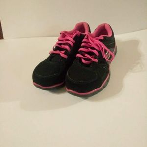Skechers steel toe slip Resistant pink shoes